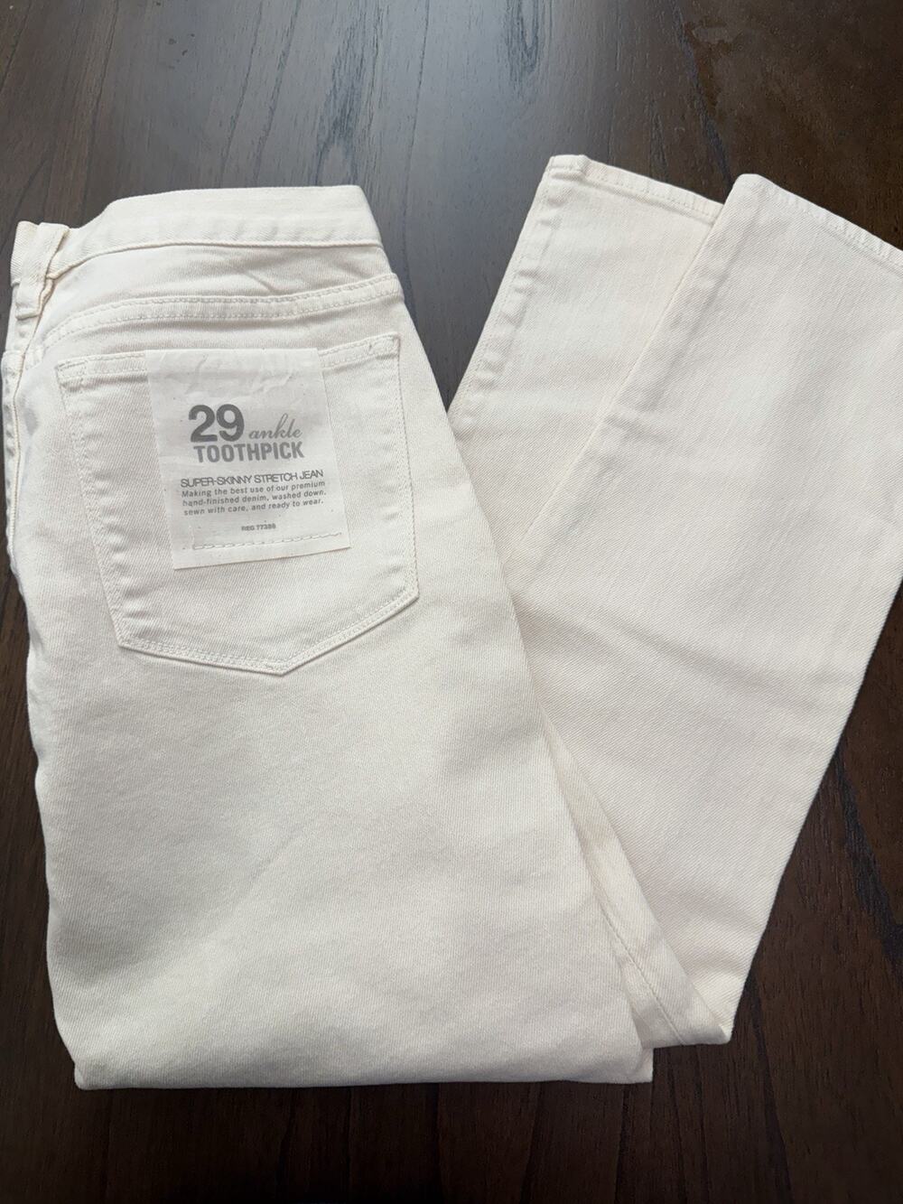 NEW J. Crew Jeans Women’s 29 White Toothpick Skinny Jeans Pants NWT